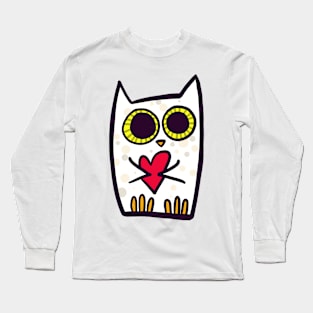 owl with heart Long Sleeve T-Shirt